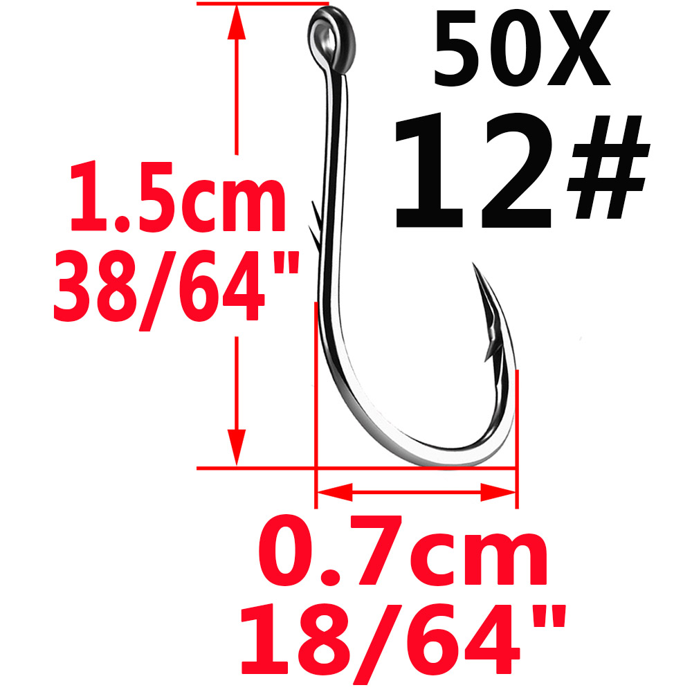 50pcs Iseama Circle Carp Eyed  - Fishing Hook Assortment recension och pris