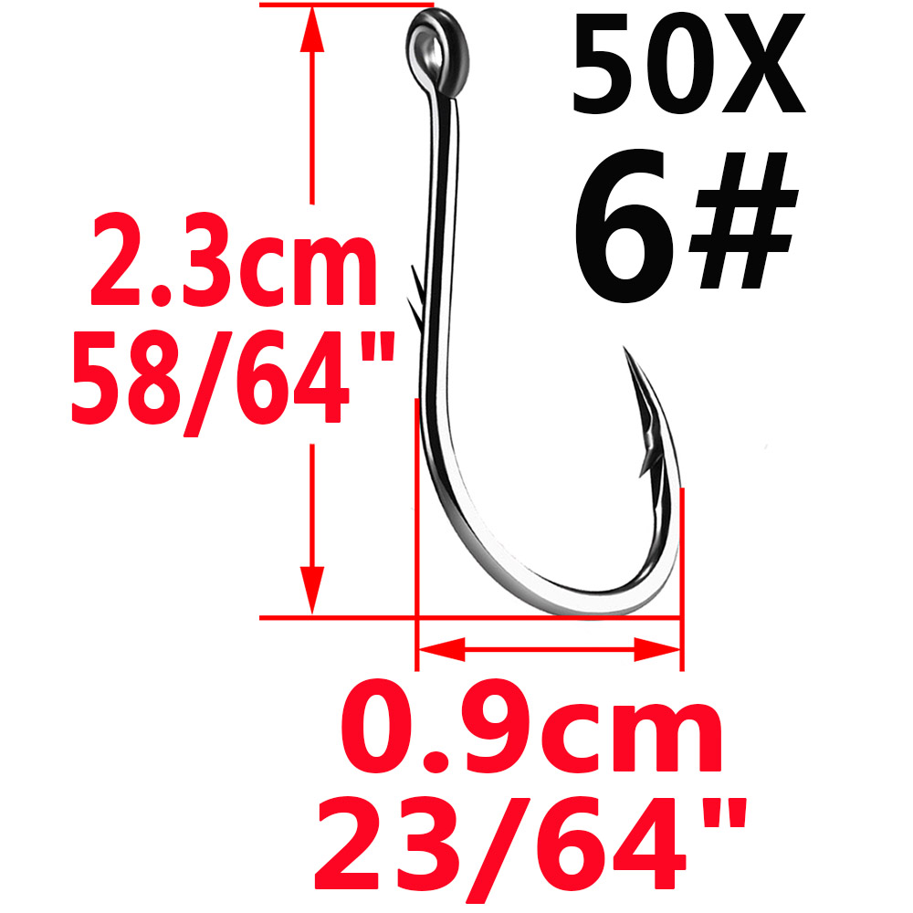 50pcs Iseama Circle Carp Eyed  - Fishing Hook Assortment recension och pris