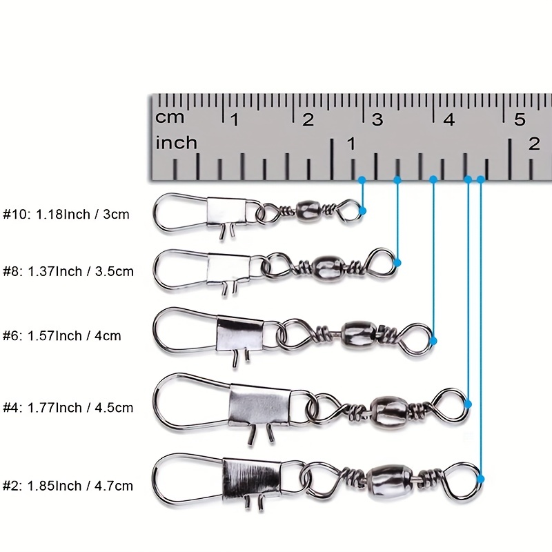 50/200pcs Barrel Snap Swivel F - Fishing Hook Offset recension och pris